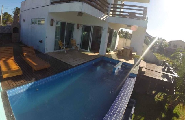 House 3 suites, Deck, Barbecue, Swimming Pool, Jacuzzi and Sea View 200m from the beach