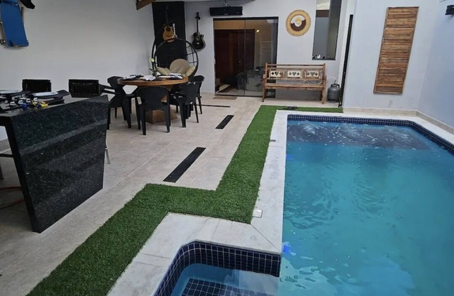 House with incredible leisure area!