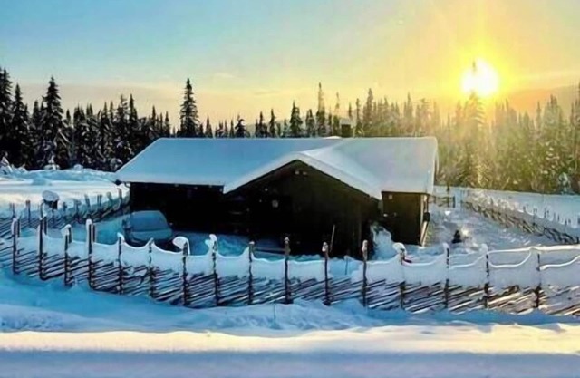 Idyllic cabin with great view right by the slopes