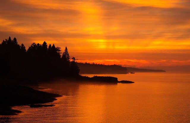 Incredible Hand-Hewn Square Log Cabin on the North Shore of Lake Superior.