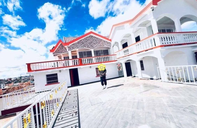It is a two-story villa in Ampitatafika with a beautiful terrace.