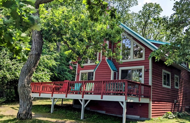 Lakeside cabin on Buchanan -amazing lake views, large level lot, & sandy shore