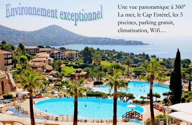 Le Hameau Cap Esterel sea view, swimming pools, air-conditioned, sleeps 4, free parking