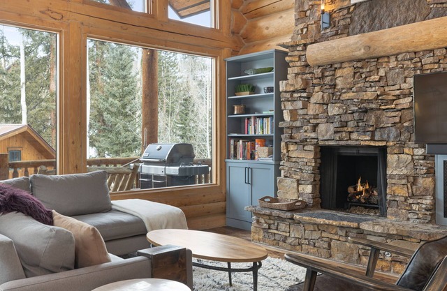 Lodge-Style Home by InvitedHome | Vast Patio, Hot Tub, Walk to Ski, Fireplace