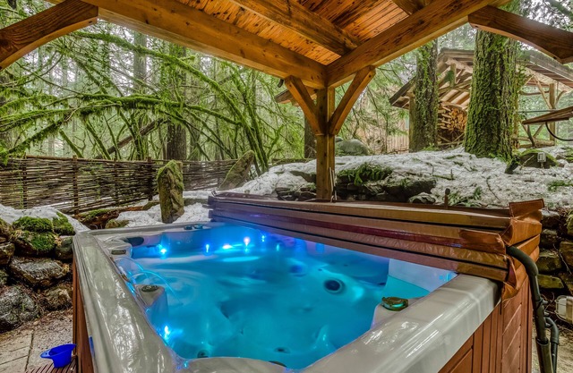 Luxe compound with private sauna, hot tub, rec house & fireplace