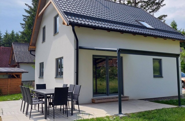 Luxurious, newly built vacation home near the Lipno reservoir with sauna.