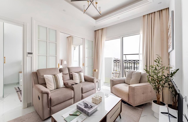 Luxury 1BR Lagoon View Arjan near Miracle Garden by Green Sky Holiday Homes