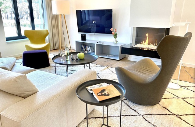 Luxury accommodation Rügenloft 4 in Prora Düne 7 with private sauna and fireplace