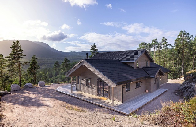 Luxury and spacious lodge for 8 people with modern furnishings and a beautiful location.