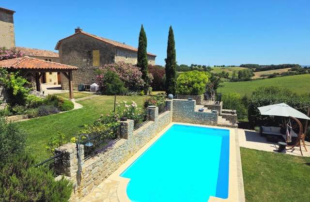 Luxury apartment in a renovated Chateau with a view of the Pyrenees.
