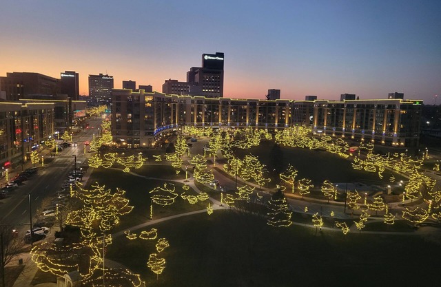 Luxury condo in Midtown Crossing on 8th floor with breathtaking city park views