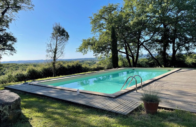 Luxury family bell tent with pool, South West France