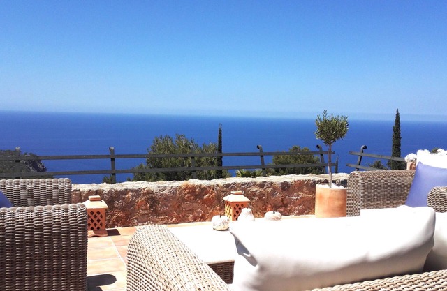 Luxury sea view villa with private heated pool, situated in idyllic Deia.