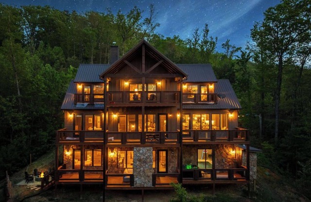 Luxury Smoky Mountain Retreat with Indoor Pool, Hot Tub, Firepit & More!