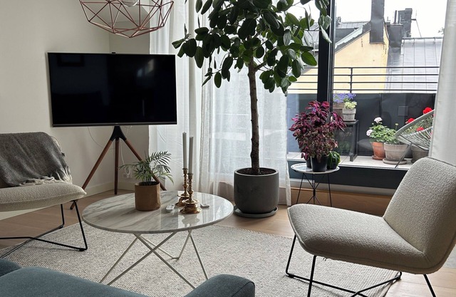 Luxury top floor apartment trendy Sodermalm