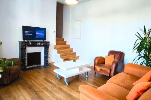 Maison 6pers-Centre ville-Jardin