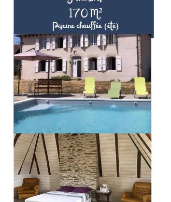 Maison de maître de 1789 rénovée avec piscine