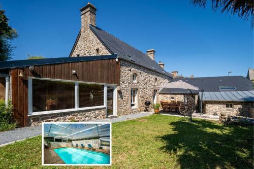 Maison en pierre, piscine et jardin proche mer
