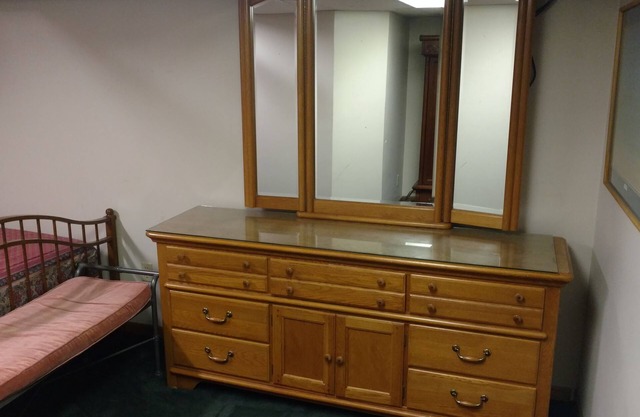 Master suite in basement of single family home.