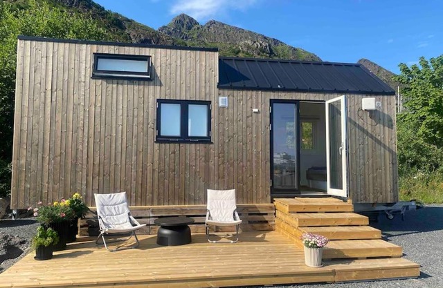 Moderne minihus ved havet