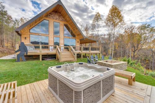 Nantahala Forest Cabin with Fire Pits and Hot Tub!