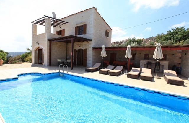 Natural stone villa in a secluded location on 4500 m² with a heated pool