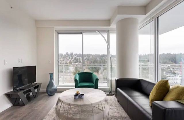 New 2BR Suite w/Parking, AC, Gym, Ocean View Port Moody , 5 min walk to skytrain