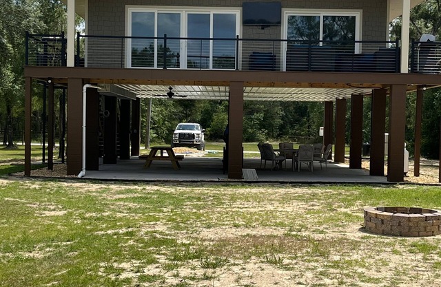 New riverfront home across from Rock Bluff Springs on the Suwannee river