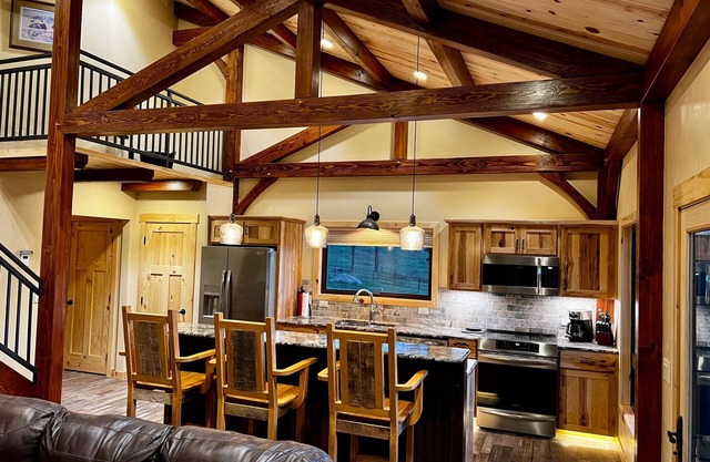 New timber frame cabin on secluded wilderness lot near Custer area attractions.