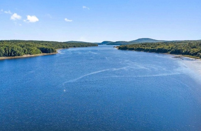 New & Trendy - Grand Water View, A/C, Dogs OK, Private, Yard Games, Fire Pit