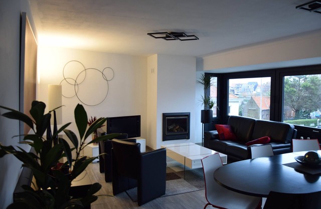 Newly renovated apartment overlooking a park, 15 km from Bruges.