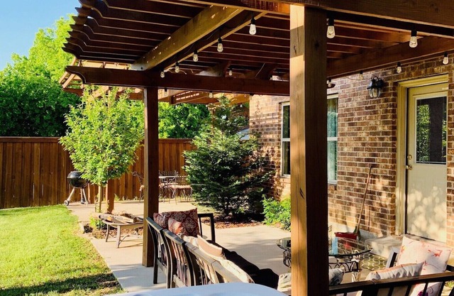 Nice Gated House with Gorgeous Private Patio Pergolas, Hot Tub. New 2018 build