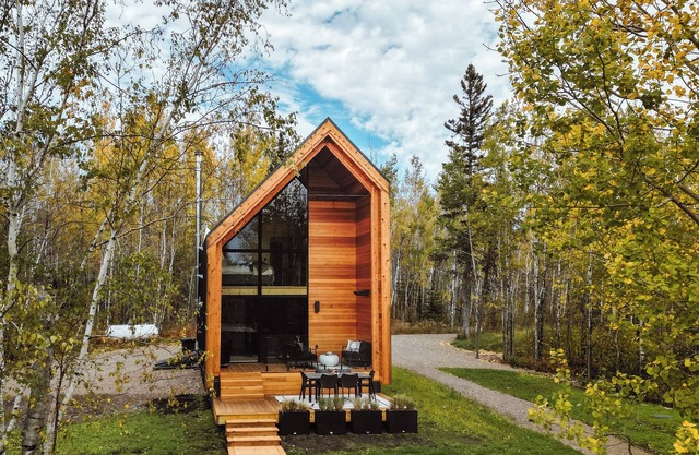 Nord Hytte New Listing With Sauna and Wood Burning Hot Tub in Tofte, MN.