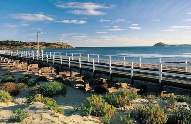 One street from the beach