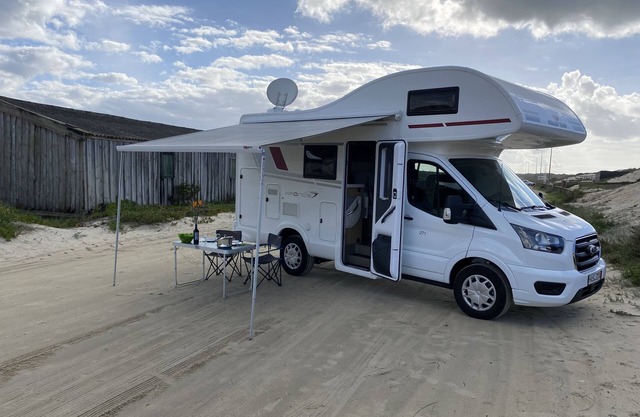 Our scooter alcove in Lisbon