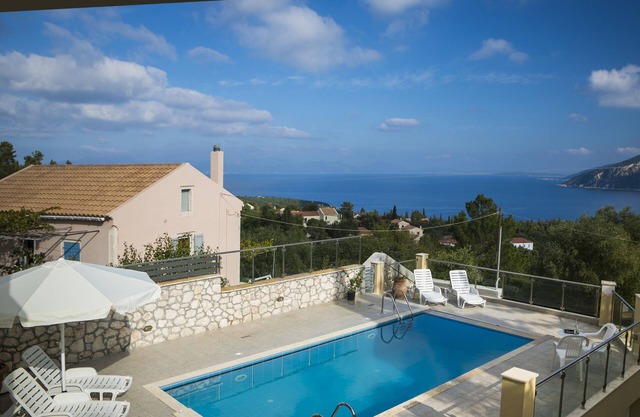 Outstanding view of Ithaca and Lefkada at the ouskirts of Fiskardo