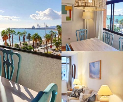 Panoramic views to the sea in Malaga