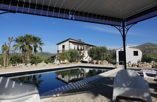 PEACEFUL HAVEN WITH PRIVATE POOL, SURROUNDED BY CITRUS AND OLIVE TREES.