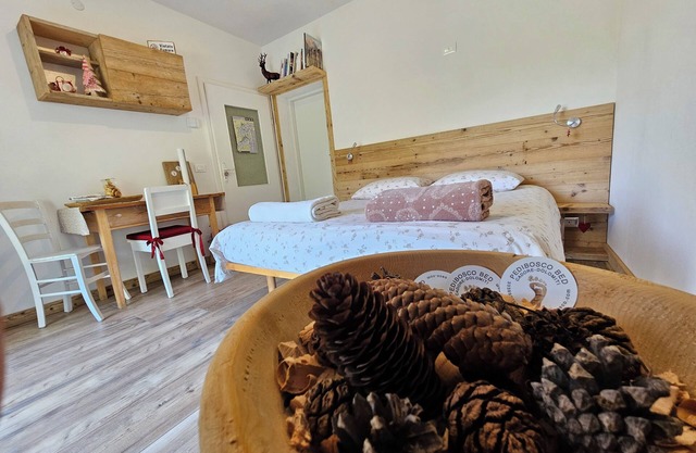 Pedibosco bed immersed in the forest of the Belluno Dolomites