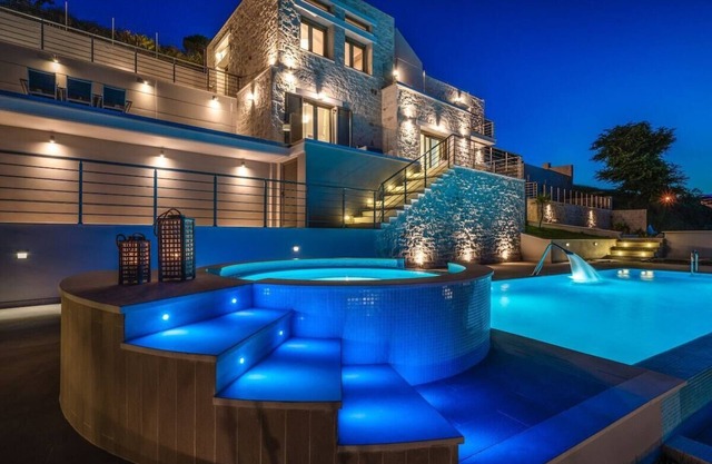 Perla Seafront Villa with Pool, Jacuzzi & BBQ