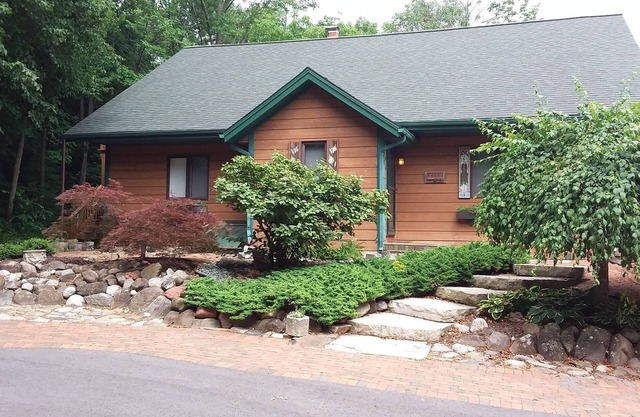 Private home on twenty wooded acres.