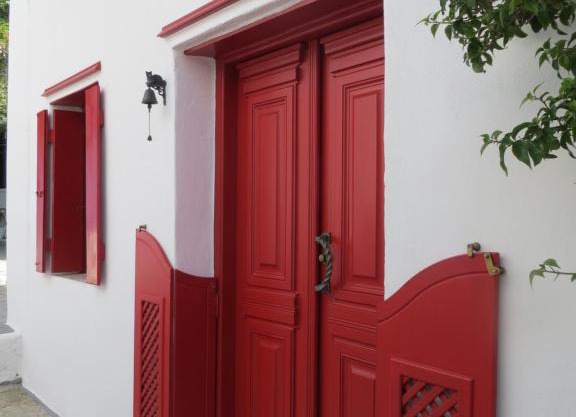 Red Windows to Blue Sky