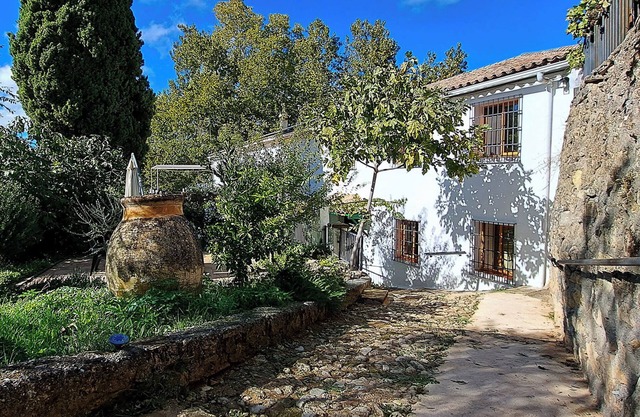 Rural house with patio and garden