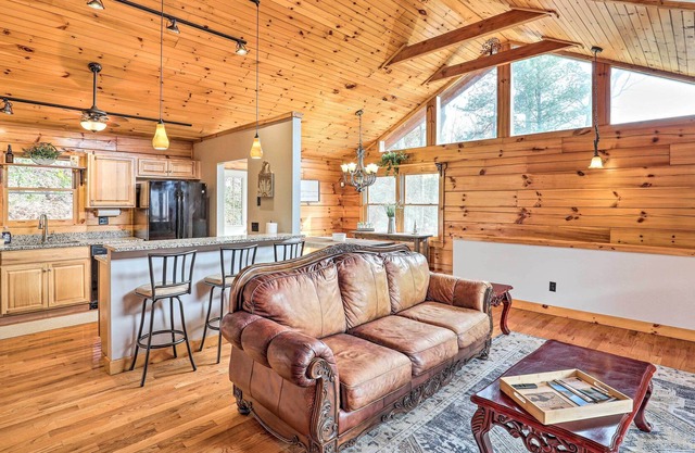 Rustic Cabin w/ Mountain Views & Private Deck!