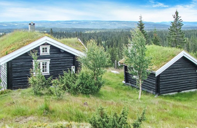 Rustic log house, originally a farmhouse from 1850, beautifully situated on a hill on the outskirts