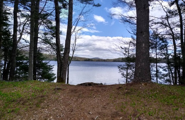 Rustic off grid experience lakefront with beautiful sunrise view of Schoodic Mtn