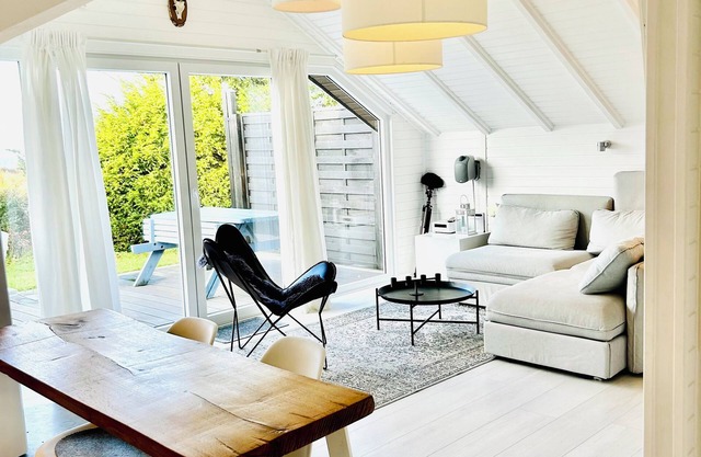 Scandi house with hygge feeling and a view of the fjord