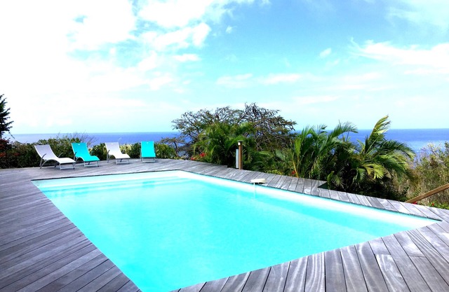 Sea view villa with salt pool