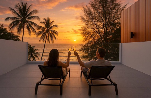 Seaview 2BR Beachfront home in Patong - 5 mins to Bangla