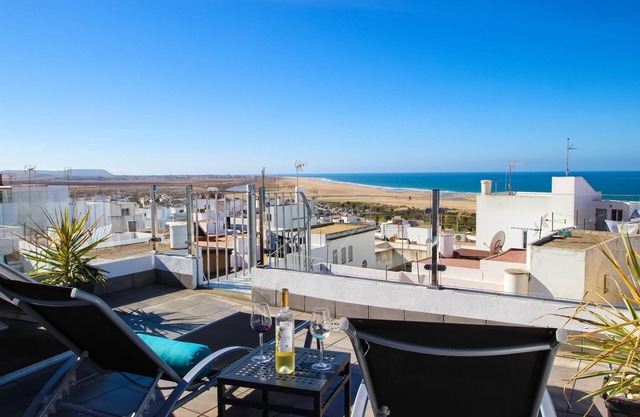 Seaviews from private terraces, near to the beach - casa Luna with aircondition and WiFi internet